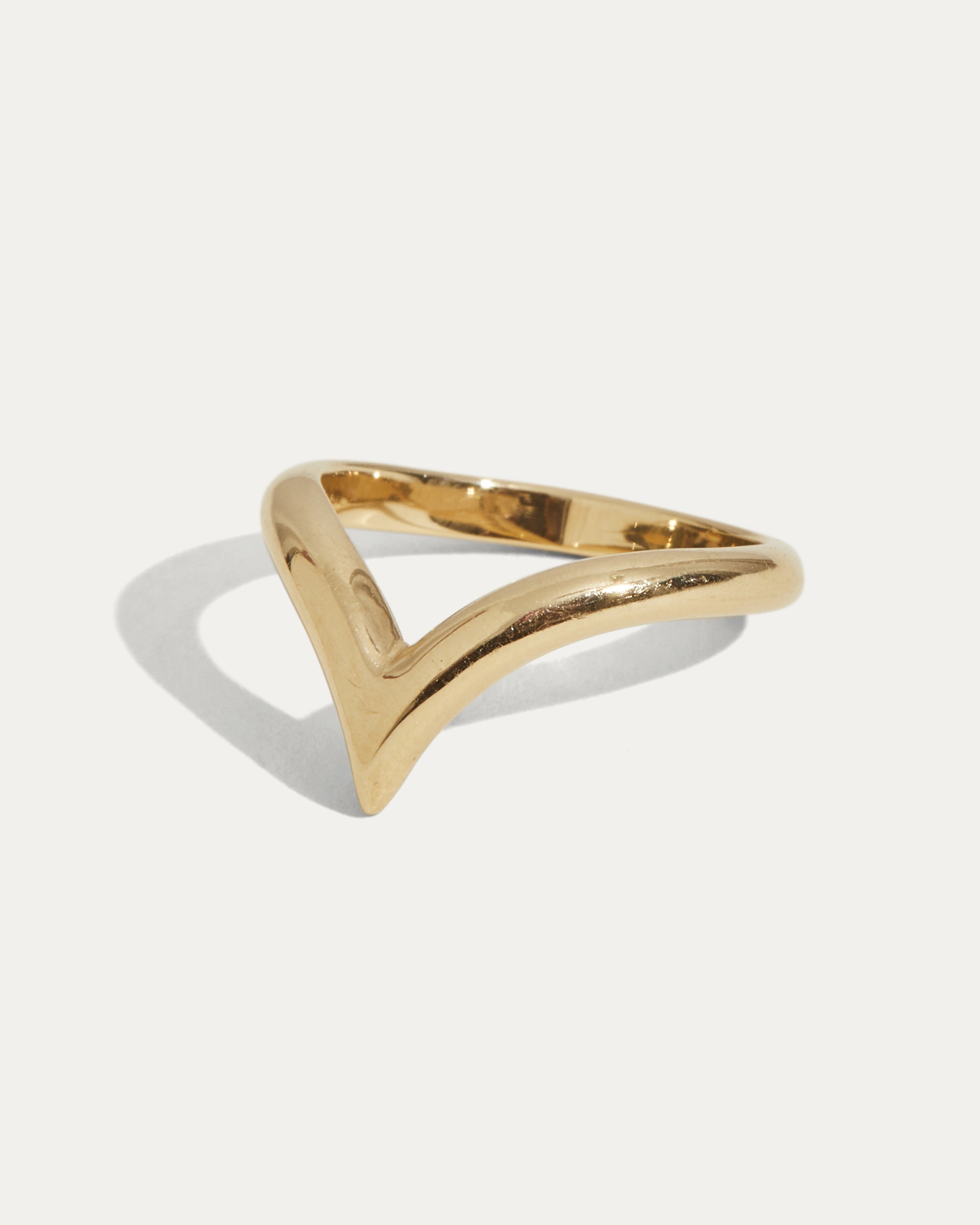 9ct Gold Diamond V Shape Ring | Angus & Coote